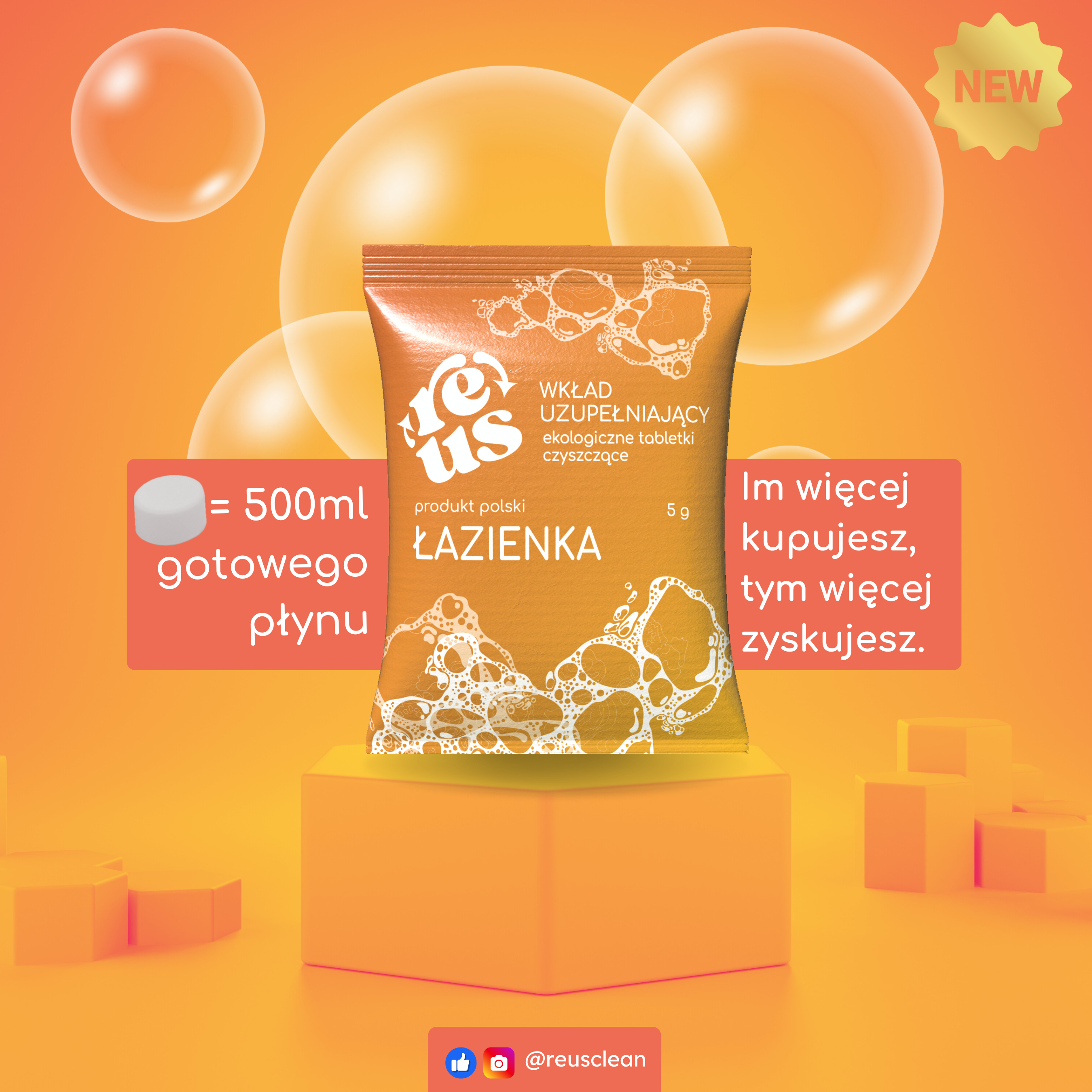 Płyn do mycia łazienki w tabletkach